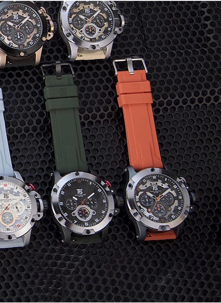 T5 - T5 Men's Chronograph Silicone strap Watch - Image 1