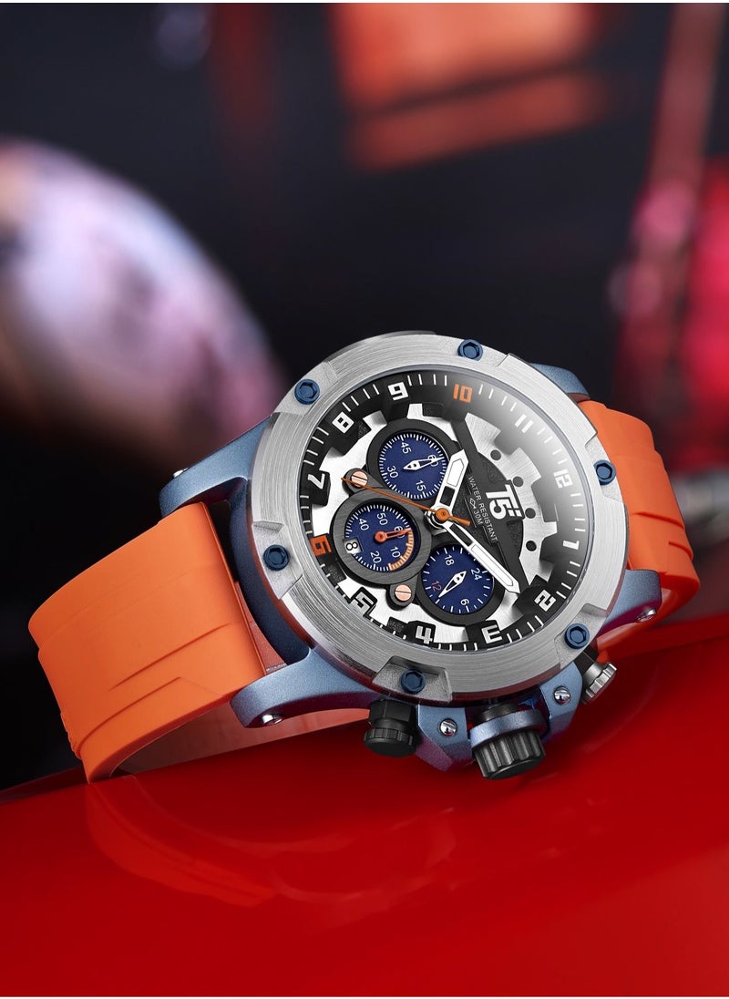 T5 - T5 Men's Chronograph Silicone strap Watch - Image 1