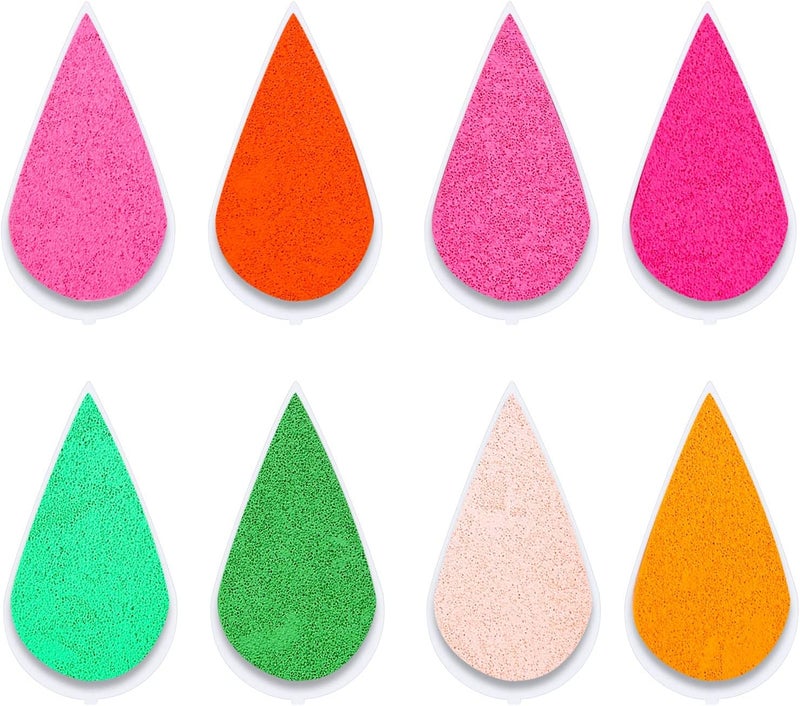 YPSelected Petal Ink Pads for Rubber Stamps Waterdrop Shaped Stamp Pads with 8 Assorted Colors (Set 1006) - Image 3