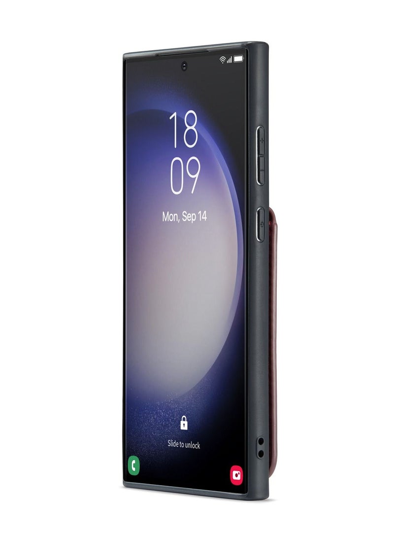 Suteni Back Cover Card Slots Leather Phone Case for Samsung - Image 2