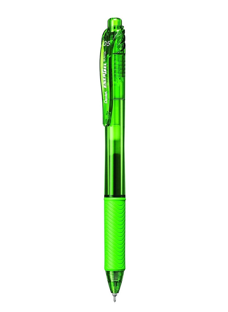 Pentel 12-Piece Energel Gel Ink Pen 0.5mm Tip Lime Green Ink - Image 2