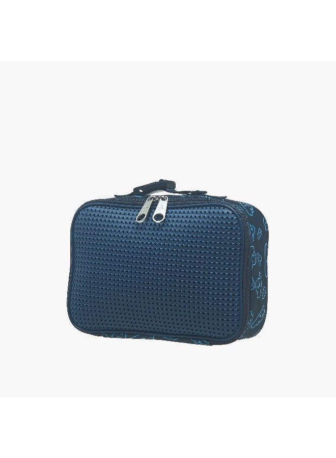 light_and_nine Lunch Bag-With Jibbitz-1 Cmprt With Zipper Closure- (Eva) Blue \ 26X18X8 - Image 2