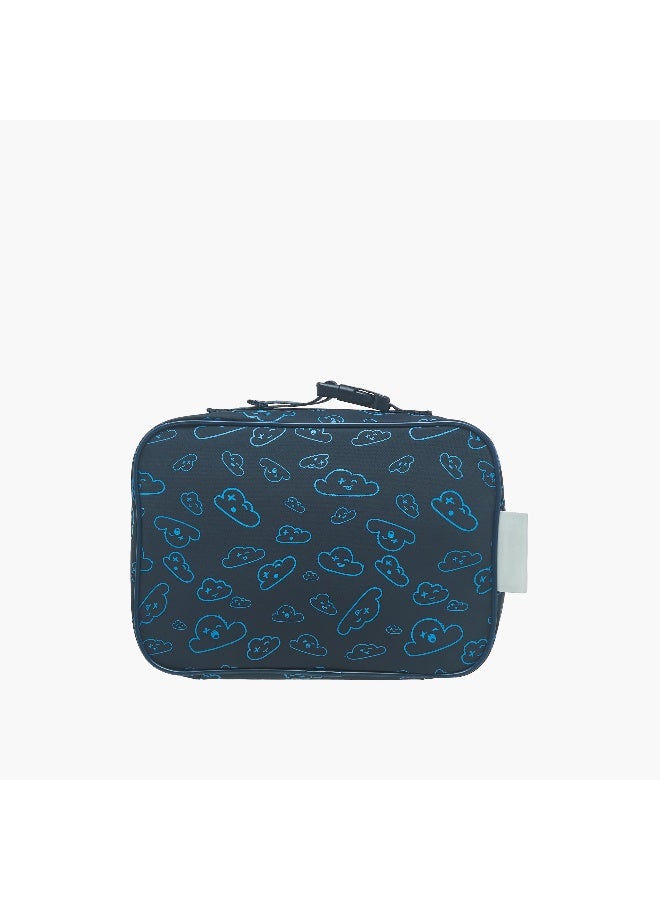 light_and_nine Lunch Bag-With Jibbitz-1 Cmprt With Zipper Closure- (Eva) Blue \ 26X18X8 - Image 3