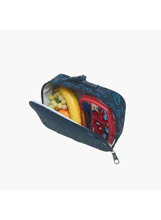 light_and_nine Lunch Bag-With Jibbitz-1 Cmprt With Zipper Closure- (Eva) Blue \ 26X18X8 - Image 5