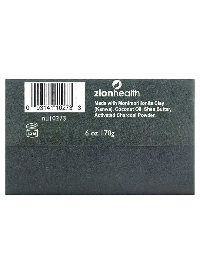 Zion Health Zion Health, Ancient Clay Bar Soap, Activated Charcoal, 6 oz (170 g)  - Image 2