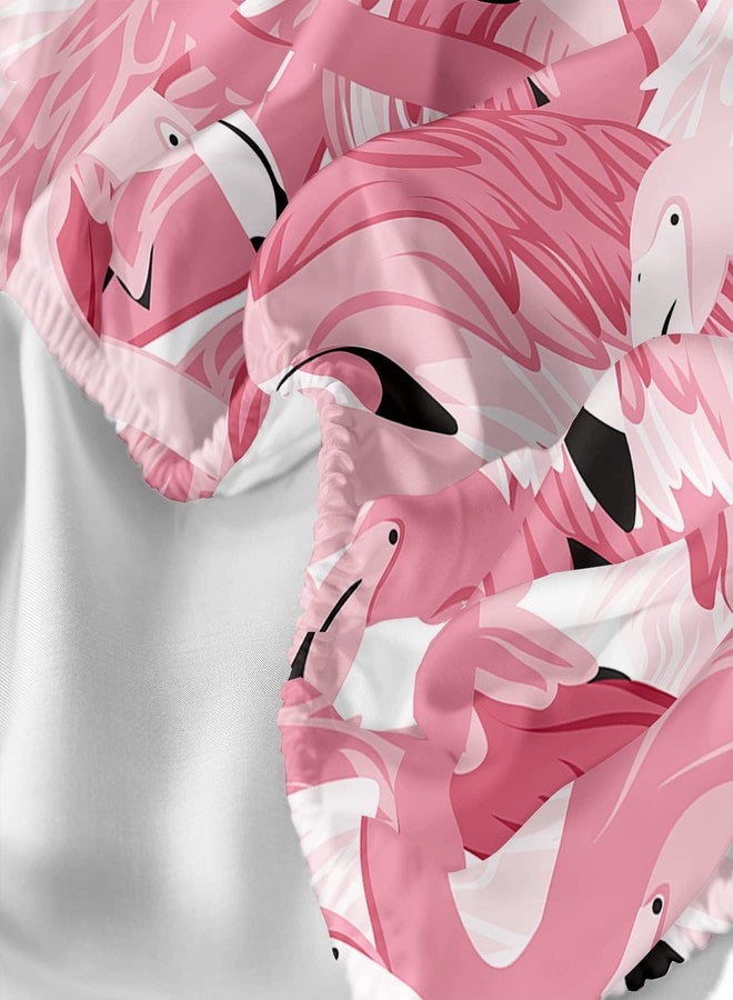 AILONEN Flamingo Fitted Sheet Twin Size, Tropical Flamingo Pattern Bed Sheets for Kids Girls Teens, Sheet Set, 1 Fitted Sheet and 2 Pillow Case, 3 Piece - Image 4