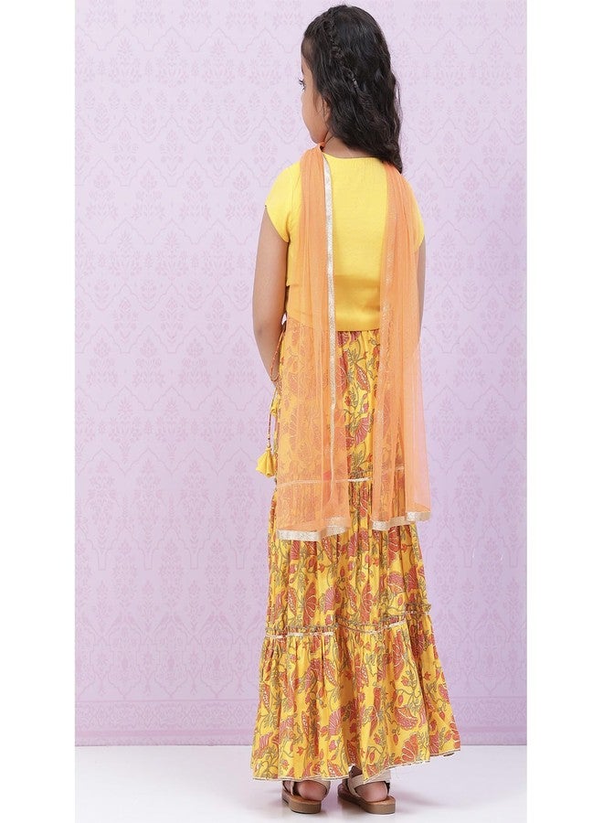 BIBA GIRL PRINTED RELAXED KID(KW4972_YELLOW_13) - Image 5