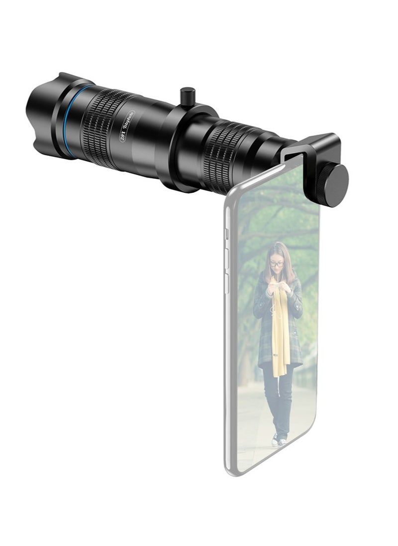 APEXEL - APL-JS28X HD 28X Metal Single-tube Telescope Phone Telephoto Lens with Manual Focus for Most Smartphones for Traveling Sport Events Concert Bird Watching Photography - Image 1