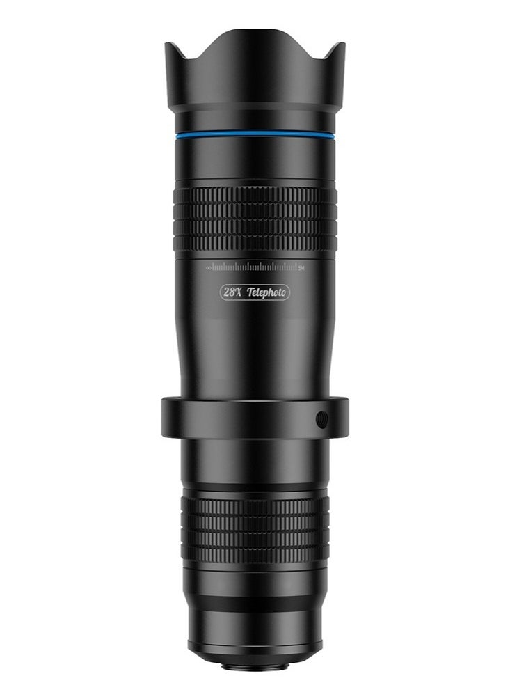 APEXEL - APL-JS28X HD 28X Metal Single-tube Telescope Phone Telephoto Lens with Manual Focus for Most Smartphones for Traveling Sport Events Concert Bird Watching Photography - Image 1