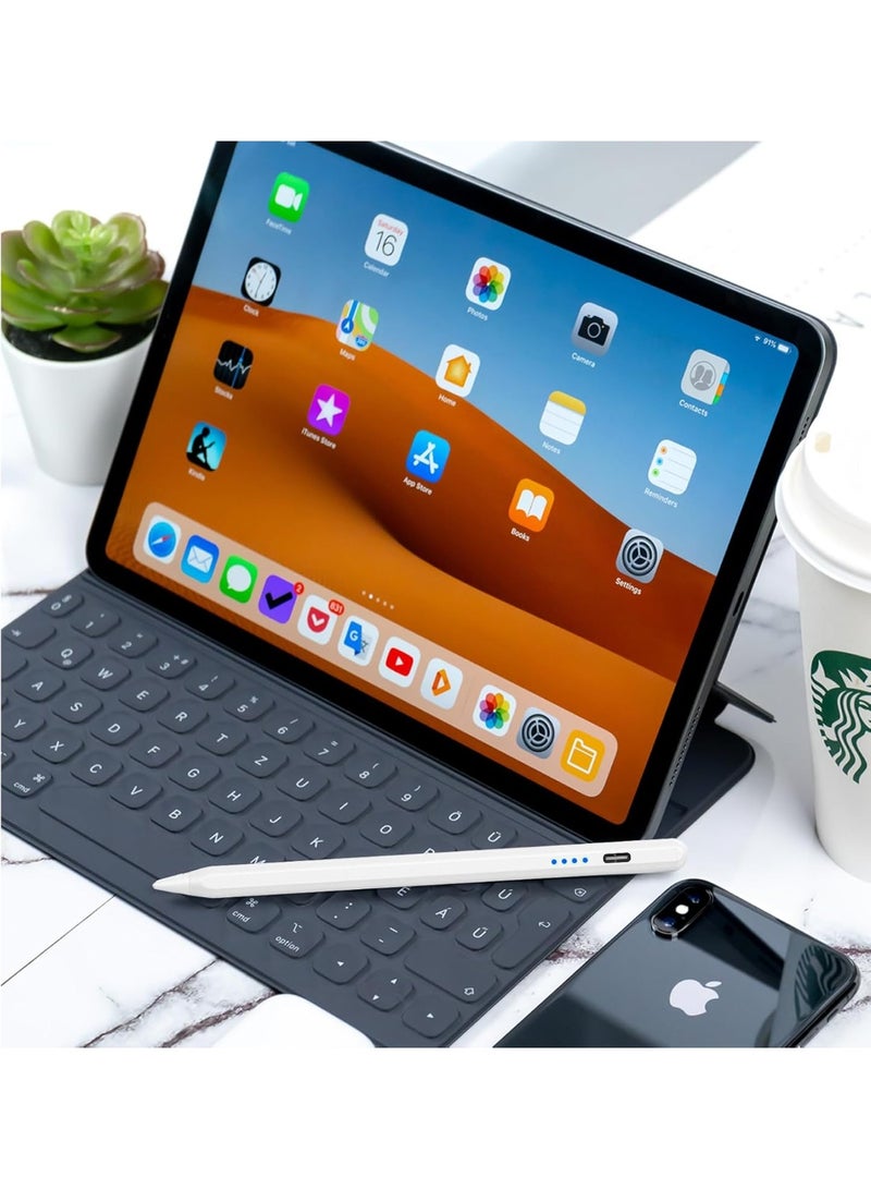 قلم ستايلس متوافق مع Apple iPad (2018–2023)، يدعم Palm Rejection وحساسية الإمالة للكتابة والرسم بدقة - Image 3