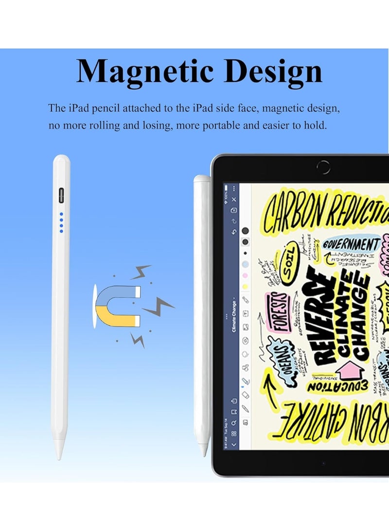 قلم ستايلس متوافق مع Apple iPad (2018–2023)، يدعم Palm Rejection وحساسية الإمالة للكتابة والرسم بدقة - Image 5