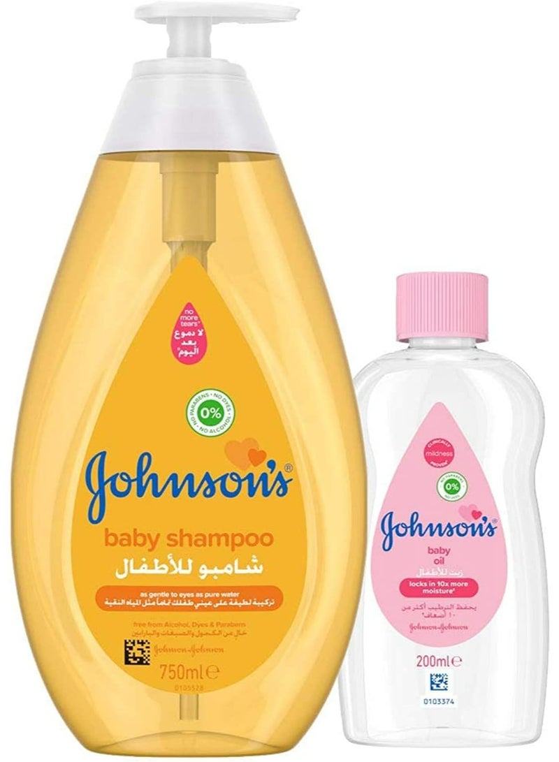 شامبو للأطفال وزيت للجسم متعدد الألوان 750ملليلتر +200 مل