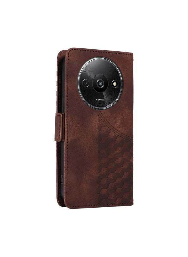 S-TOP Case For Redmi A3 4G Global Embossed Rhombus Starry Leather Phone Case - Image 3