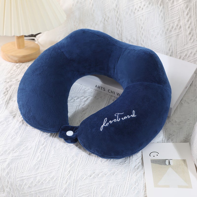 Custom Logo U-shaped Pillow Factory Direct navy blue plane