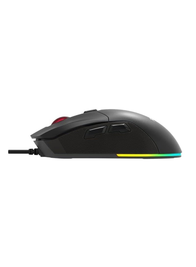 XTRIKE ME GM316 Gaming Mouse RGB USB – 7200 DPI – 7 Buttons – 2 Detachable Covers – RGB Lighting – 67G weight | (GM316) - Image 3