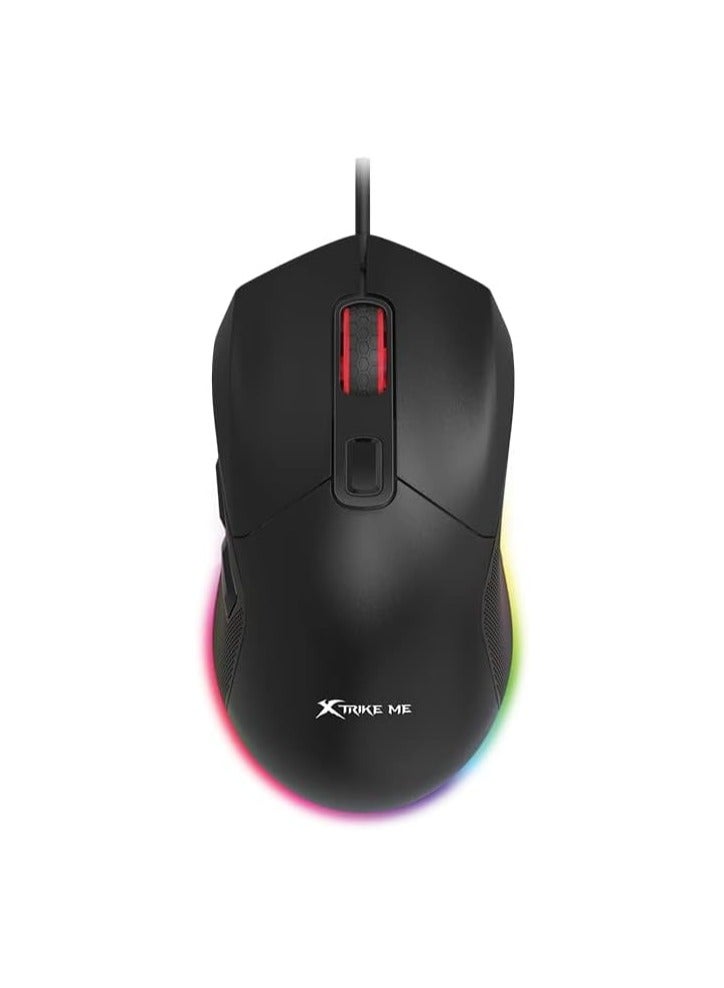 XTRIKE ME GM316 Gaming Mouse RGB USB – 7200 DPI – 7 Buttons – 2 Detachable Covers – RGB Lighting – 67G weight | (GM316) - Image 5