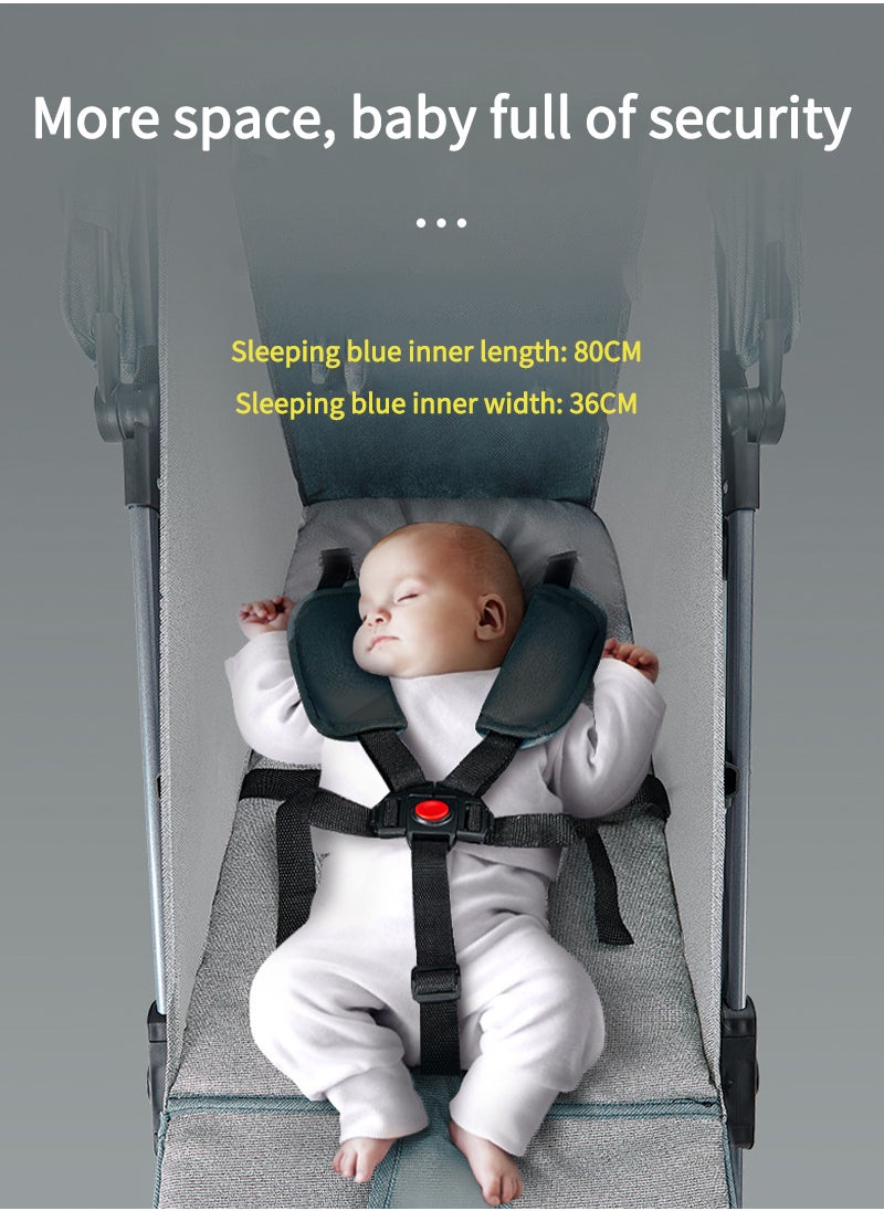 MaBaby Multifunctional Baby Stroller, Can Sit And Lie Lightweight Baby Stroller, Portabel And Foldable Baby Travel Stroller  - Image 3