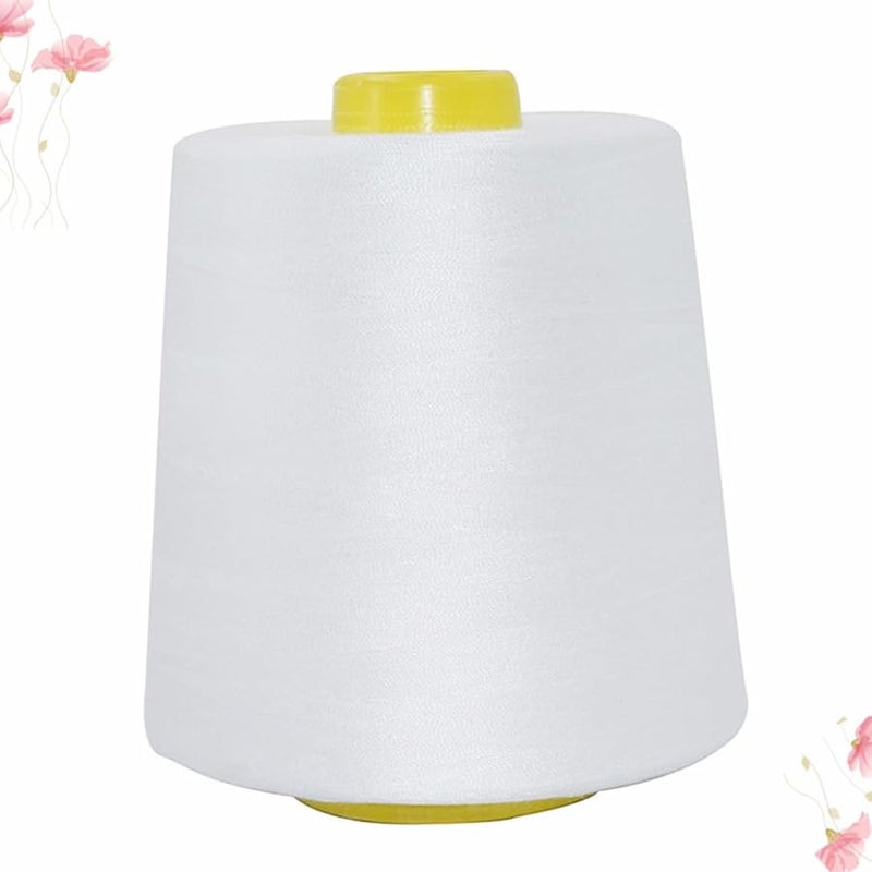 White Polyester Sewing Machine Thread 8000 Yards for Quilting Embroidery and Tailor Use - Image 4