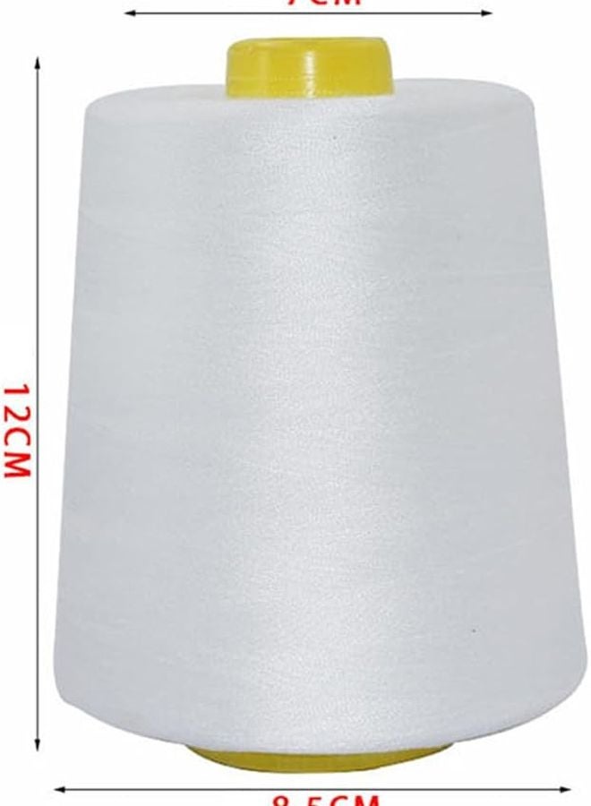 White Polyester Sewing Machine Thread 8000 Yards for Quilting Embroidery and Tailor Use - Image 3