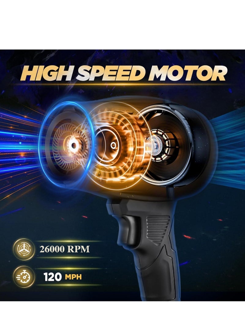 AOTUO Portable Duster, Adjustable Speed ​​Compressed Air Duster, 2025 Upgraded Handheld Cordless Leaf Blower Portable Duster, Mini Jet Dry Blower for Outdoor, Camping, Cleaning - Image 2