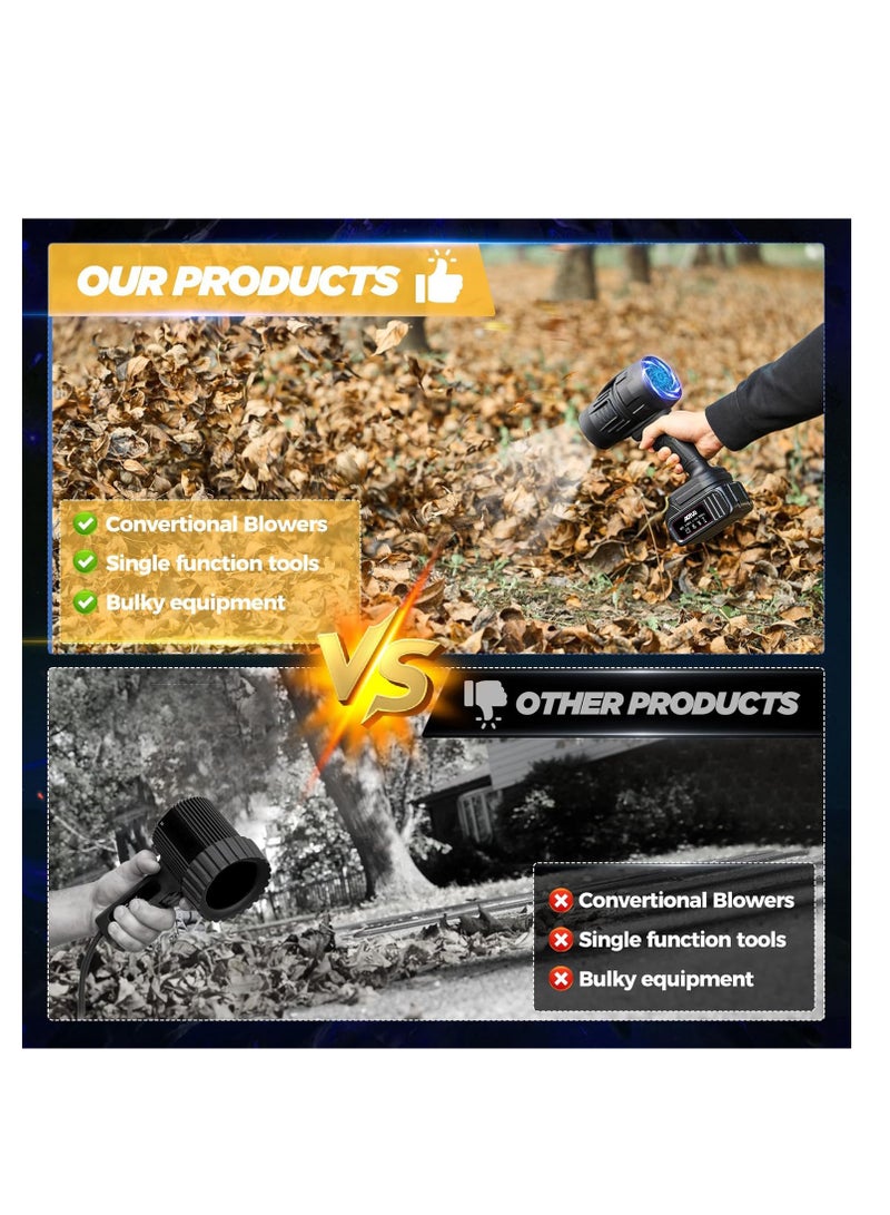 AOTUO Portable Duster, Adjustable Speed ​​Compressed Air Duster, 2025 Upgraded Handheld Cordless Leaf Blower Portable Duster, Mini Jet Dry Blower for Outdoor, Camping, Cleaning - Image 4