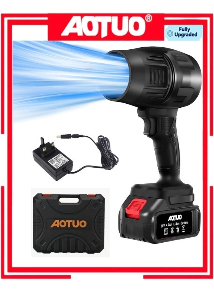 او تو او منفضة غبار محمولة، منفضة هواء مضغوطة بسرعة قابلة للتعديل، منفاخ أوراق محمول لاسلكي مطور 2025، منفاخ غبار محمول، منفاخ جاف صغير للاستخدام في الهواء الطلق والتخييم والتنظيف - Image 1