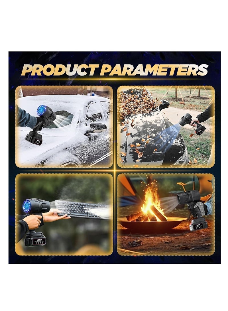 او تو او منفضة غبار محمولة، منفضة هواء مضغوطة بسرعة قابلة للتعديل، منفاخ أوراق محمول لاسلكي مطور 2025، منفاخ غبار محمول، منفاخ جاف صغير للاستخدام في الهواء الطلق والتخييم والتنظيف - Image 5