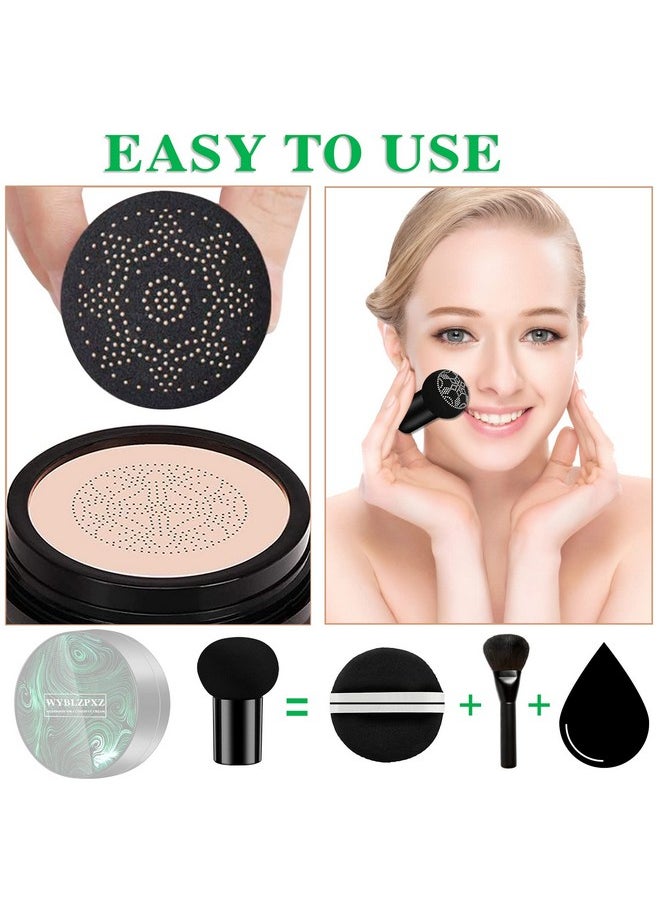 WYBLZPXZ - Mushroom Head Air Cushion CC Cream BB Cream Cushion Foundation Moisturizing Full Coverage Foundation Concealer Lasting Foundation Makeup Tone Makeup Base Primer（Natural） - Image 1