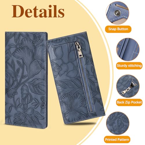 FALAN MULE Ultra Slim Thin Wallet for Women Bifold Leather RFID Blocking Designer Credit Card Holder - Image 5