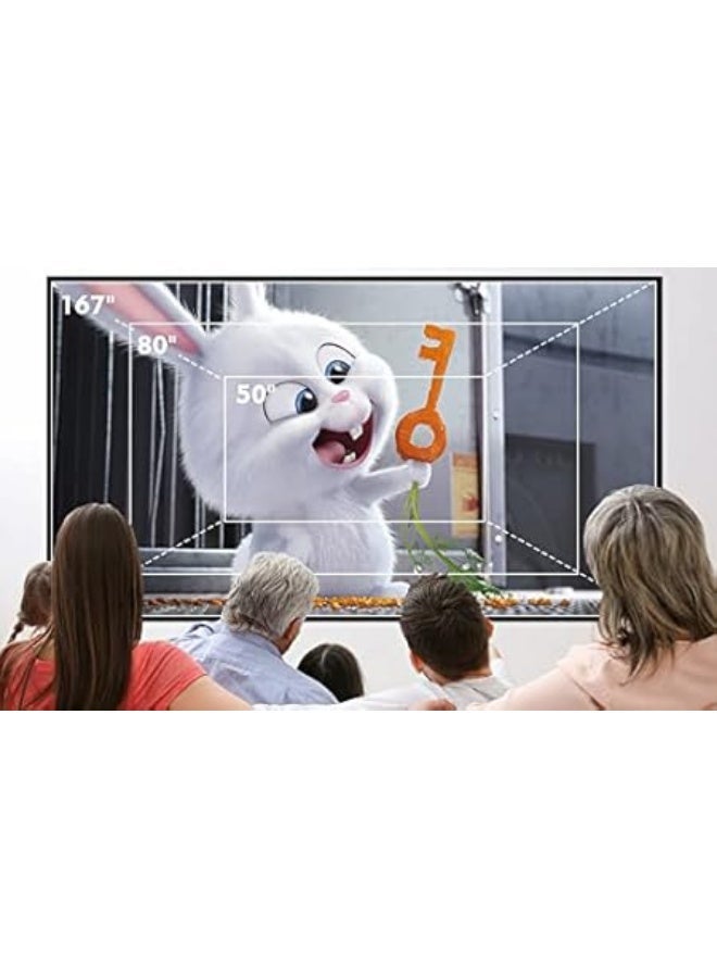Portable mini cartoon projector, suitable as a gift for children, for showing videos outdoors, Pico home movie projector, with HDMI and USB TV AV inputs and remote control, multi-colored - Image 4