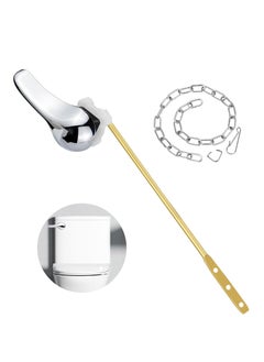 KASTWAVE Front Mount Toilet Handle, Toilet Handle Replacement Kit, Universal Toilet Flush Handle, Zinc Alloy Toilet Tank Trip Lever with H2 Brass Arm, Tank Flush Lever Replacement Handle  - Image 1