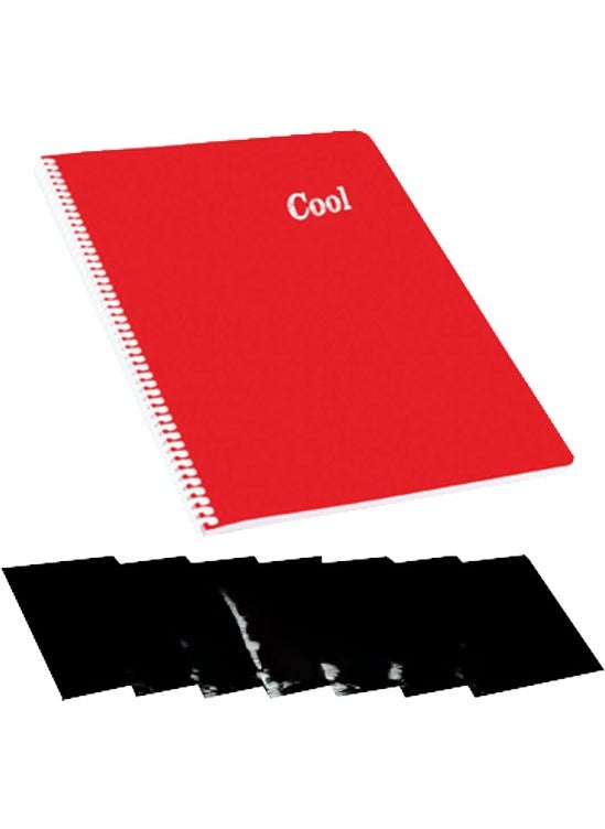 Keskin Color Sharp Color Notebook A4 40 Sheets Square Plastic Cover Spiral Cool Notebook (Piece) 