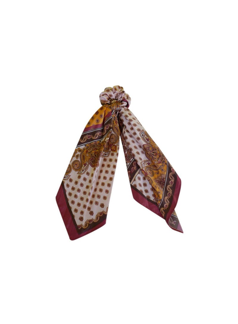 اليسا 1-Pcs Ribbon Bow Scrunchies Hair Bands Scarf - Image 1