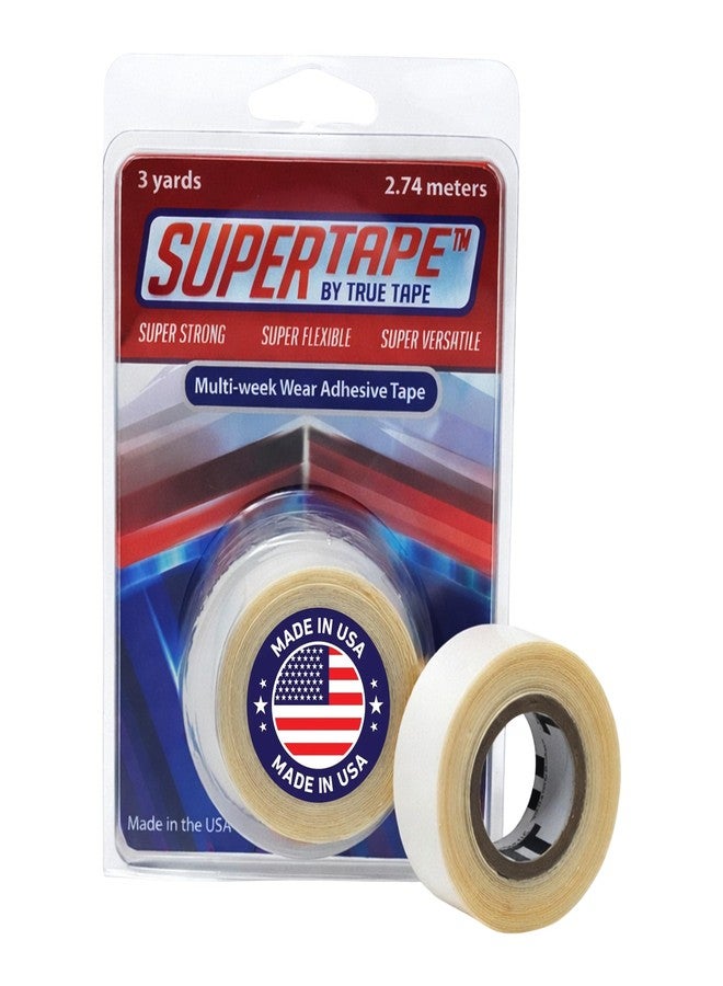 SUPERTAPE Lace Front Wig Tape 3/4 Inch x 3 Yard Roll - Waterproof Double Sided Hair Tape for Wigs and Hairpieces, Ultra Strong Hold Adhesive - Image 1