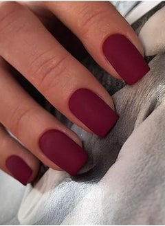 ماركة غير محددة مجموعة أظافر صناعية باللون الأحمر مكونة من 24 قطعة  - Image 4