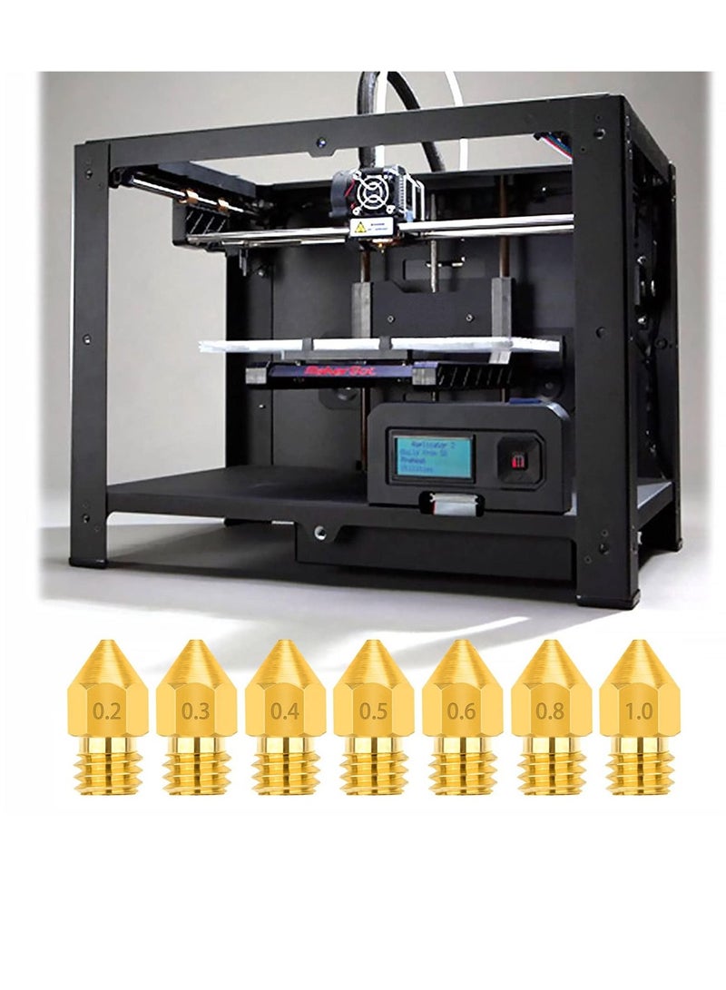 Captaintech 3D Printer Nozzles, DIY Accessories for MK8 0.2mm, 0.3mm, 0.4mm, 0.5mm, 0.6mm, 0.8mm, 1.0mm Tip Brass Nozzles with Storage Case Extruder Print Nozzles (24 Pieces) - Image 4