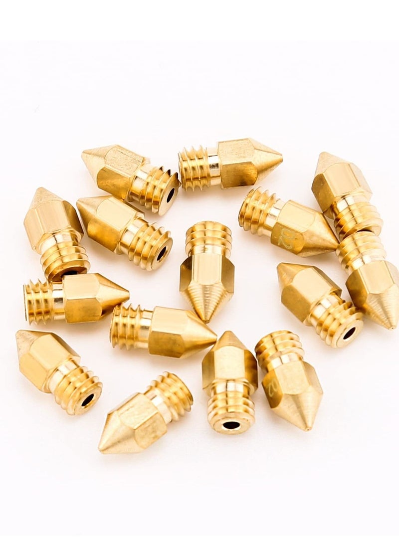 Captaintech 3D Printer Nozzles, DIY Accessories for MK8 0.2mm, 0.3mm, 0.4mm, 0.5mm, 0.6mm, 0.8mm, 1.0mm Tip Brass Nozzles with Storage Case Extruder Print Nozzles (24 Pieces) - Image 5