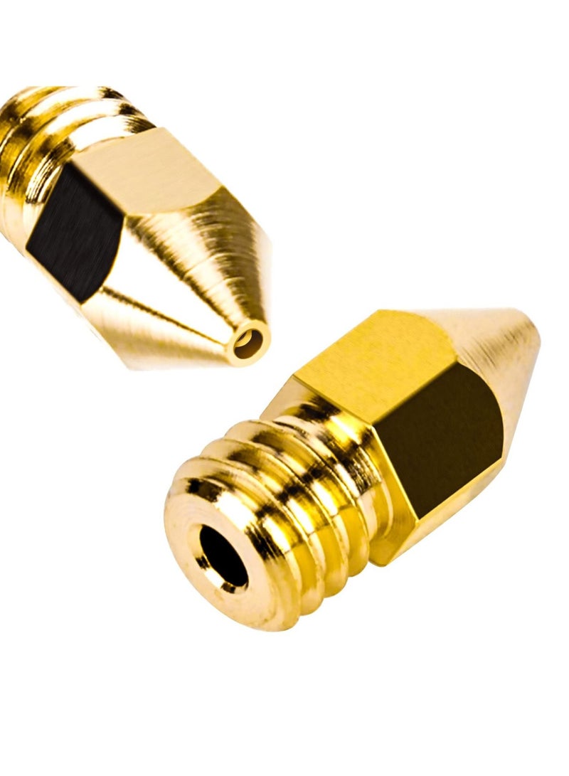 Captaintech 3D Printer Nozzles, DIY Accessories for MK8 0.2mm, 0.3mm, 0.4mm, 0.5mm, 0.6mm, 0.8mm, 1.0mm Tip Brass Nozzles with Storage Case Extruder Print Nozzles (24 Pieces) - Image 2