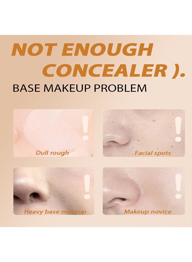 TVLV Concealer Foundation Cream - 2-in-1 Concealer & Foundation Stick Waterproof, Sweat-Resistant,Covers Dark Circles,Flawless Makeup #03 - Image 4