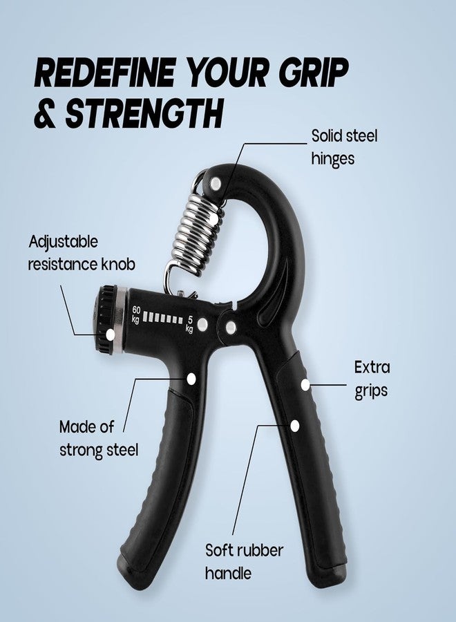 COFIEX Adjustable Hand Gripper Strengthener for Men & Women | Hand Exercise Equipment for Gym & Home Workouts | Forearm & Finger Strength Trainer | Power Grip Strengthener for Fitness & Rehabilitation - Image 3