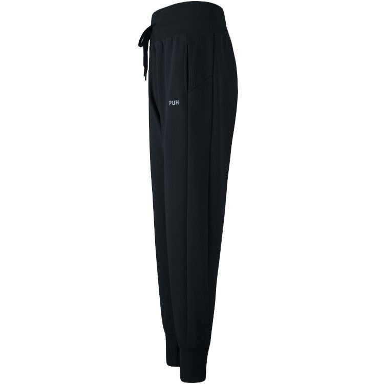 Running Pants Quick-Drying Fitness Casual High-Waisted Yoga Trousers Thickened Loose Leg-Tie Sports Pants for Women Spring and Autumn - Image 1
