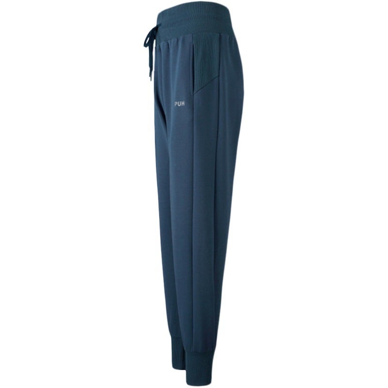 Running Pants Quick-Drying Fitness Casual High-Waisted Yoga Trousers Thickened Loose Leg-Tie Sports Pants for Women Spring and Autumn - Image 2
