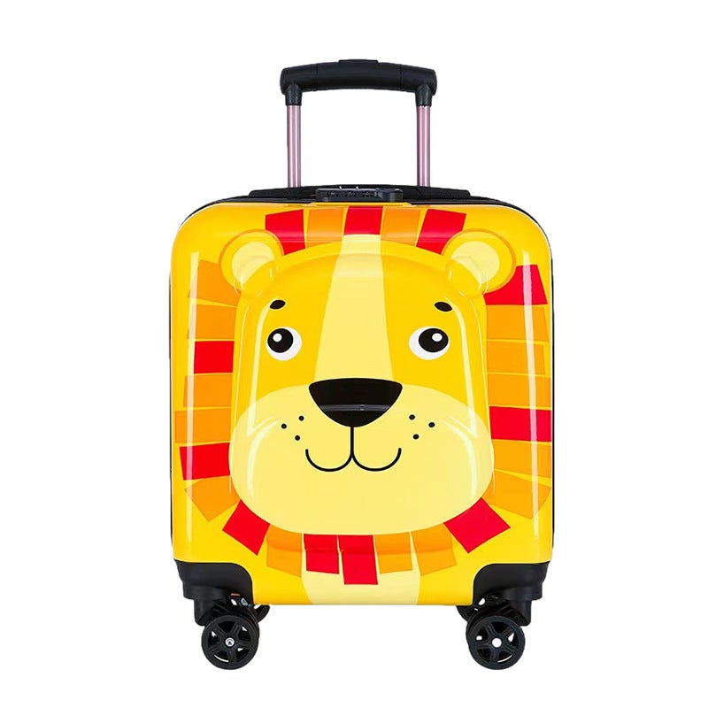 Kids Rolling Suitcase Lightweight Large Capacity Cartoon Animal Travel Luggage - Image 1
