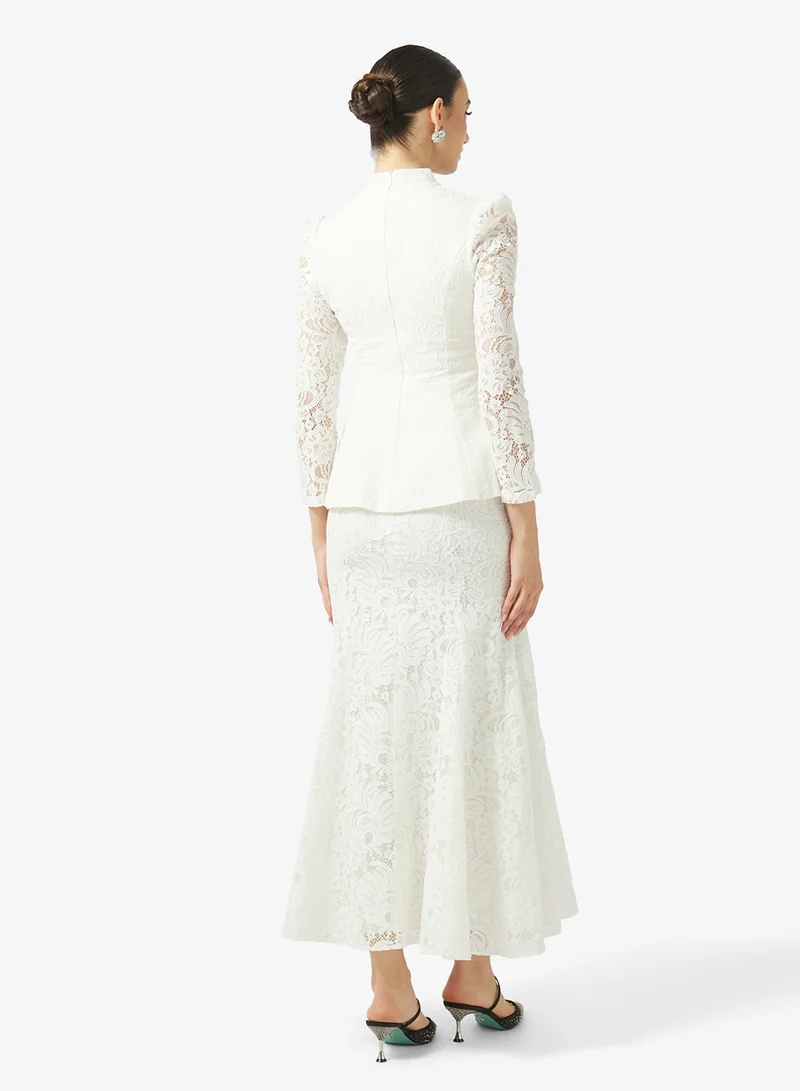 Khizana Lace Top & Skirt Set