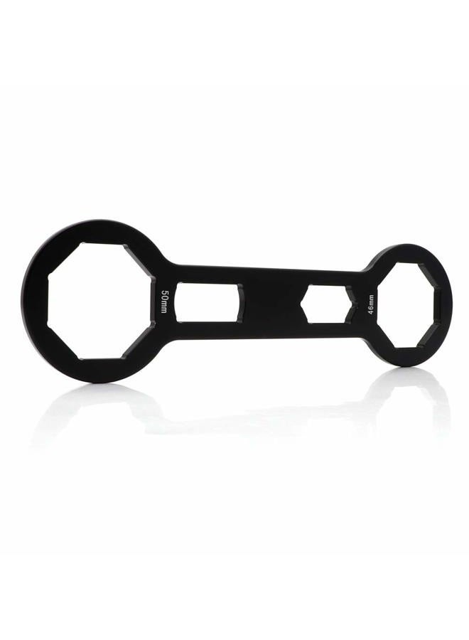 REWOLFNUS Motorcycle Universal 46mm/50mm Fork Cap Wrench Shock Absorber Front Forks Removing Rebuild Tool for Yamaha Kawasaki Suzuki Honda (Black) - Image 5