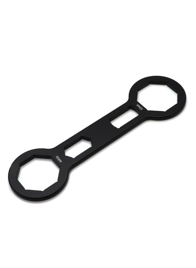 REWOLFNUS Motorcycle Universal 46mm/50mm Fork Cap Wrench Shock Absorber Front Forks Removing Rebuild Tool for Yamaha Kawasaki Suzuki Honda (Black) - Image 1