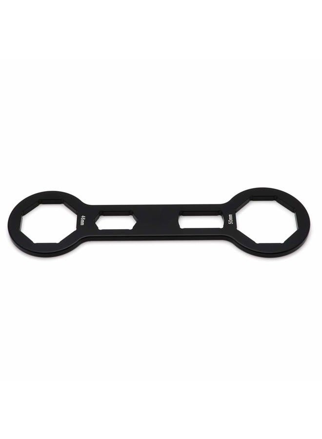 REWOLFNUS Motorcycle Universal 46mm/50mm Fork Cap Wrench Shock Absorber Front Forks Removing Rebuild Tool for Yamaha Kawasaki Suzuki Honda (Black) - Image 3
