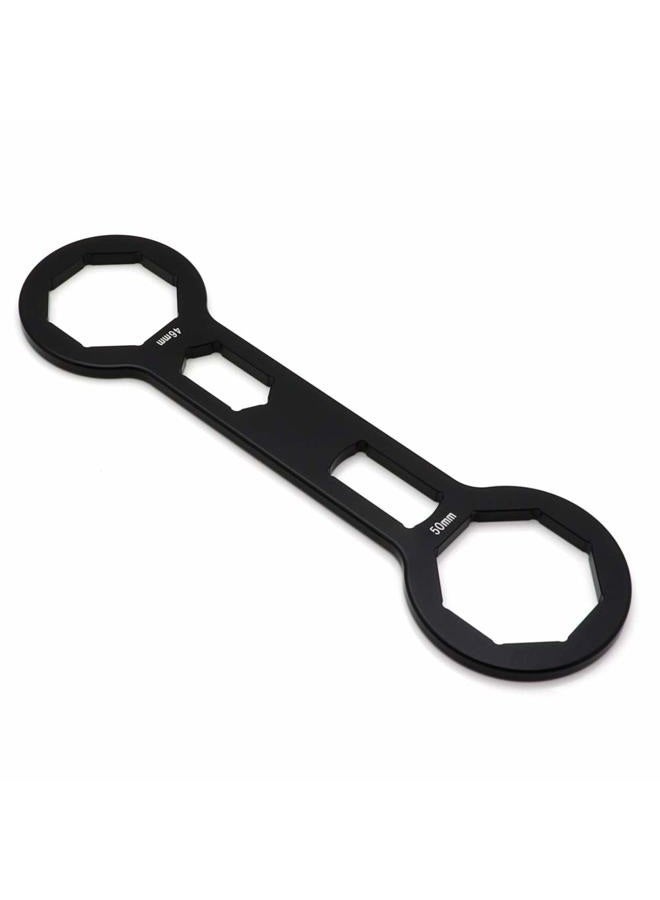 REWOLFNUS Motorcycle Universal 46mm/50mm Fork Cap Wrench Shock Absorber Front Forks Removing Rebuild Tool for Yamaha Kawasaki Suzuki Honda (Black) - Image 4