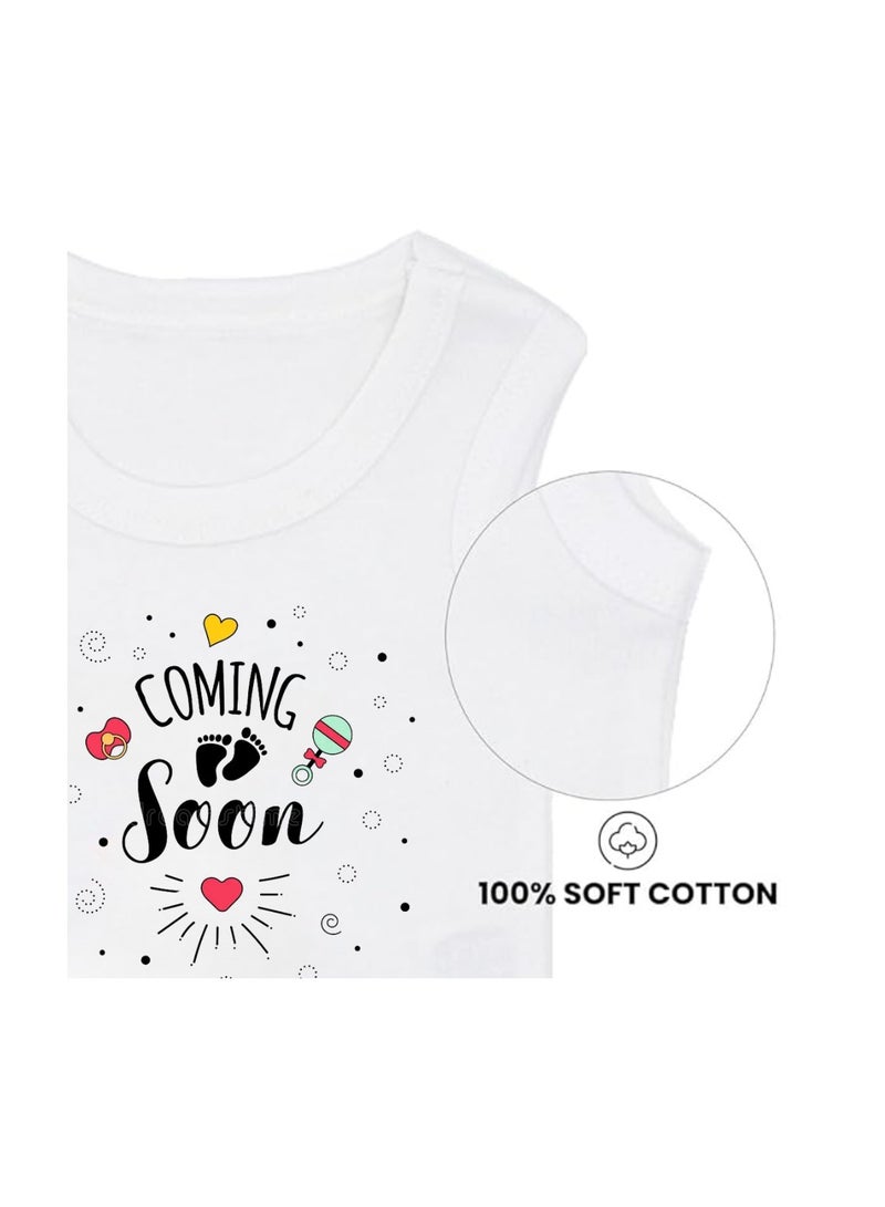 PRINTSHOP4ME Baby Romper Coming Soon Design–Soft Cotton Sleeveless Bodysuit For Boys And Girls–Comfortable Unisex Baby Onesie For Newborns,Infants And Toddlers - Image 3