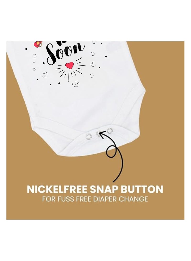 PRINTSHOP4ME Baby Romper Coming Soon Design–Soft Cotton Sleeveless Bodysuit For Boys And Girls–Comfortable Unisex Baby Onesie For Newborns,Infants And Toddlers - Image 5